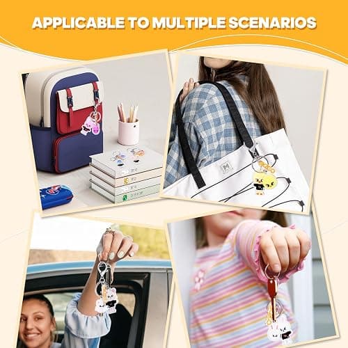 Feenmai Cartoon Keychain for Kids, Stray Kids Keychain Cute Animal Pendant, Acrylic Double Sided Pattern SKZ Backpack Pendant thumbnail 7