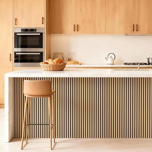 TONOR Wooden Acoustic Wall Panels, 2 Pack 120 x 60 cm (1,44m²) Wood Panels for Walls as Sound Proofing Panels, Slat Wood Panelling for Decorative Wall Panels, Living Room, Bedroom, Office, Natural Oak thumbnail 8