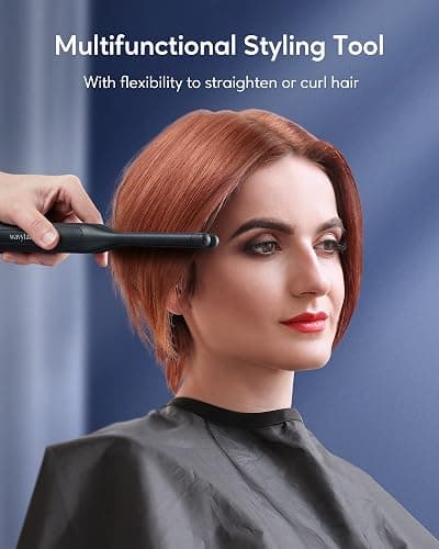 Wavytalk Pencil Flat Iron, 3/10" Small Iron for Short Hair, Pixie Cut and Bangs, Tiny Beard Straightener with Dual Voltage & Adjustable Temp, Mini Hair Edges Heating Up in 15s thumbnail 4