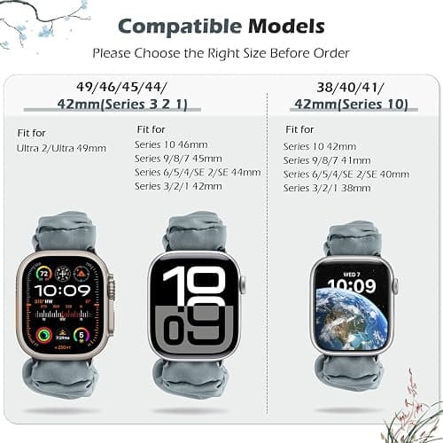 Beatlone Solo Loop Watch Bands Compatible for Scrunchie Apple Watch Band 38mm 40mm 41mm 42mm 44mm 45mm 46mm 49mm Soft Stretchy Women Elastic Strap for iWatch Series 10 9 8 7 6 5 4 3 SE Ultra 2 1 thumbnail 2