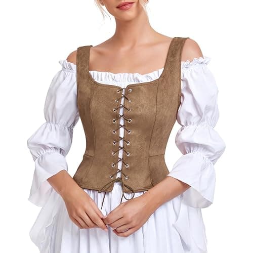 Century Star Corset Tops for Women Pirate Vest Renaissance Costume Medieval Viking Victorian Halloween Costumes Plus Size - Image 1