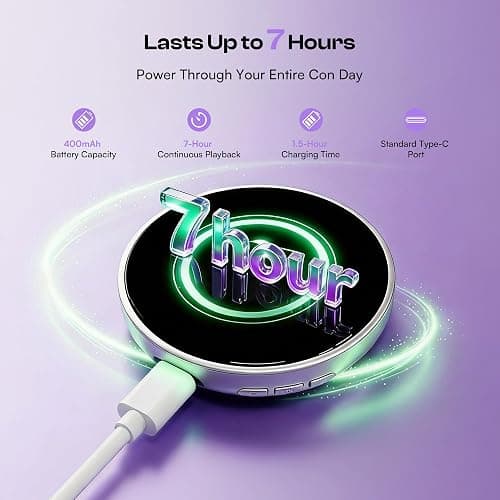 Caydo 2.24inch Digital Badge Pin with Touch Screen LED Display | Smart Button for Anime Style Wearable, Customizable Photo Slideshow GIF & Video for Fan Events, Ita Bags, Cosplay thumbnail 6