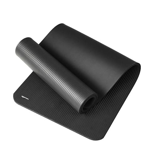 Amazon Basics 1/2 Inch Extra Thick Exercise Yoga Mat with Carrying Strap - Black thumbnail 3