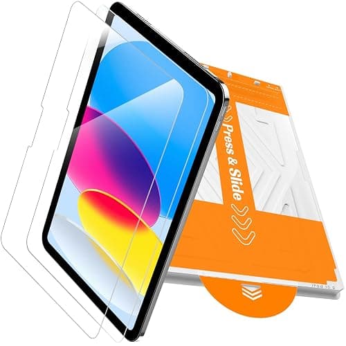 PandaShield 2 Pack for iPad 11th/10th Gen.(A16 2025/2022,11/10.9 inch)9H+ Tempered Glass Screen Protector with Easy-Install[12FT Grade Shatterproof]Apple Pencil Compatible,HD Clarity,Scratch Resistant - Image 1