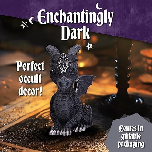 Nemesis Now Cult Cuties Lucifly 10.7cm, Resin, Black, Cult Cuties Dragon Figurine, Scarily Adorable Horned Dragon Figurine, Silver Detailing, Cast in the Finest Resin, Lovingly Hand-Painted thumbnail 6