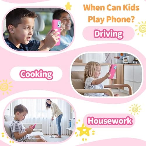 MOMILLA Kids Smart Phone with Dual Camera, 3.97" Touchscreen, 200+ Educational Games, Learning Toys with Parental Control for Ages 3-12, No SIM Birthday Gifts thumbnail 7