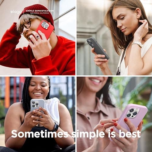 elago Compatible with iPhone 14 Case, Liquid Silicone Case, Full Body Protective Cover, Shockproof, Slim Design, Anti-Scratch Soft Microfiber Lining, 6.1 inch (Aqua Sky) thumbnail 3