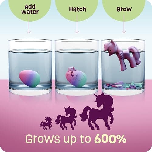 Dan&Darci Unicorn Hatching Surprise Eggs for Kids - 6 Pack - Grows 600% - Unicorn Toys for Girls Age 3-8 - Birthday Gift Ideas and Party Favors for 3+ Year Old Girl - Gifts for Ages 3 4 5 6 7 8 Years thumbnail 3