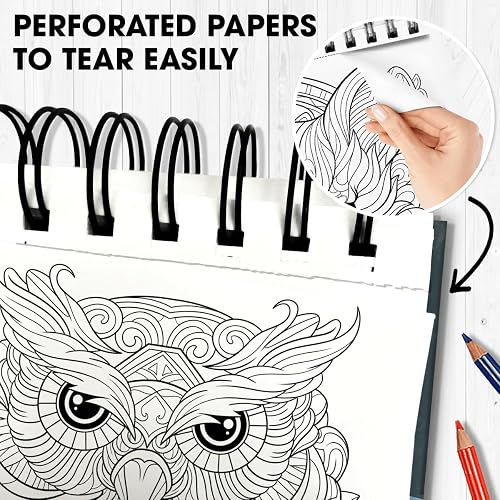SOUTHERN LOTUS Animal Patterns Spiral Coloring Book Wirebound Hardcover Papers With Relaxing Animals Mandala Drawings Color Pages For Adults Women Seniors Mindfulness Relaxation Anxiety Relief thumbnail 3