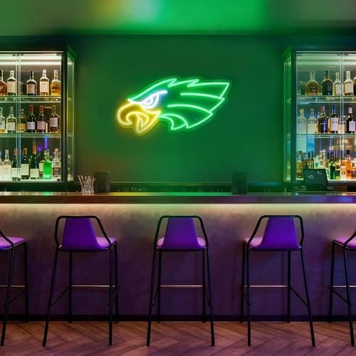 Jevuoyee Eagle Neon Signs for Wall Decor, Dimmable Eagles Logo Neon Light, LED Decor Birthday Gifts for Man Cave, Game Room, Bedroom, Bar, Bistro, Club, Cafe thumbnail 6