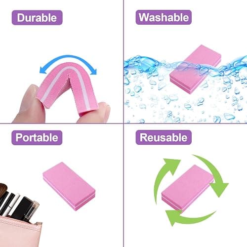 Nail Buffers (60 Pack), Buffer Block Nail File for Acrylic Nails and Natural Nails, 100/180 Grit Small Nail Buffer Block Bulk Buffing Blocks for Nail Buff Professional Manicure File Blocks Set Pink thumbnail 3