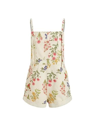 CIDER Overall Shorts For Women Jean Denim Rompers Adjustable Strap Loose Fit Overalls Summer Casual Outfits with Pockets - Image 1