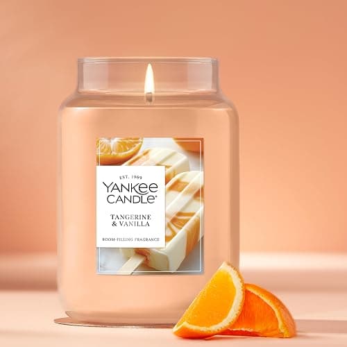 Yankee Candle Tangerine & Vanilla Scented Candle, 22oz Large Jar with up to 150 Hour Burn Time, Giftable thumbnail 2