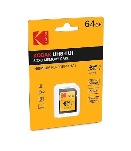 KODAK SDXC Card 64GB UHS-I U1 V10 Premium, up to 85MB/s Read Speed, for Full HD Video and High-Resolution Pictures, Compatible with SDXC Standard - EKMSD64GXC10K thumbnail 2