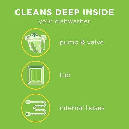 Affresh Dishwasher Cleaner, Helps Power Away Odor Causing Bacteria, Limescale, Mineral Deposits & Grime Inside Pump, Tub & Hoses, 6 Tablets, 6 Month Supply thumbnail 2