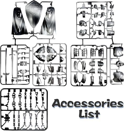 Osmanthus bloom Medieval Action Figures,Knight Armor Action Figure,Multi-Jointed Movable Robot Mannequin T13,Dummy 13 Action Figure(Assembly Required) (A-Golden) thumbnail 9