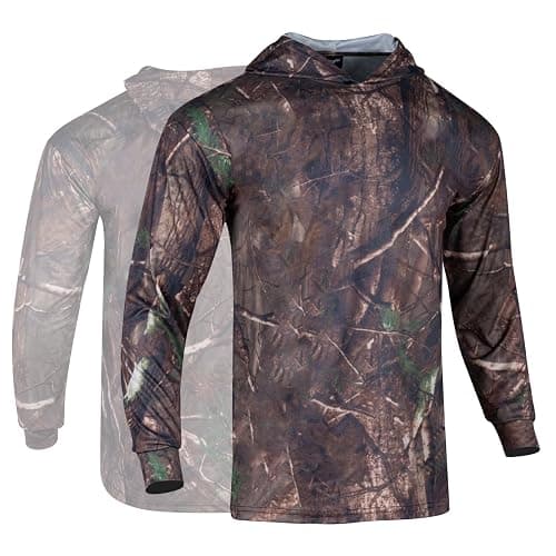 WISIGO Camo Hoodies 3pcs Hunting Long Sleeve Camouflage Shirts for Men Lightweight Essentials Fishing Hiking Hooded thumbnail 6