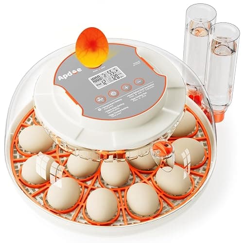 18 Egg Incubator, Automatic and Adjustable Egg Turning, Egg Candler, Temperature and Humidity Control, Hatch Day, 2 Size Egg Tray, Automatic Water Refill, Hatching Chicken Quail Duck Turkey Goose Bird - Image 1