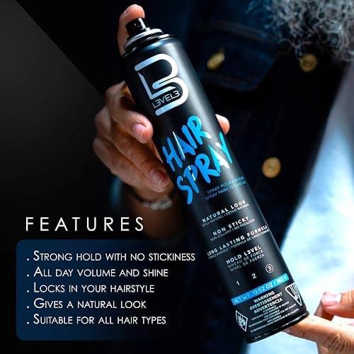 L3 Level 3 Hair Spray - Long Lasting and Strong Hold - Great for Men and Women - Level Three - Suitable for All Hair Types thumbnail 2