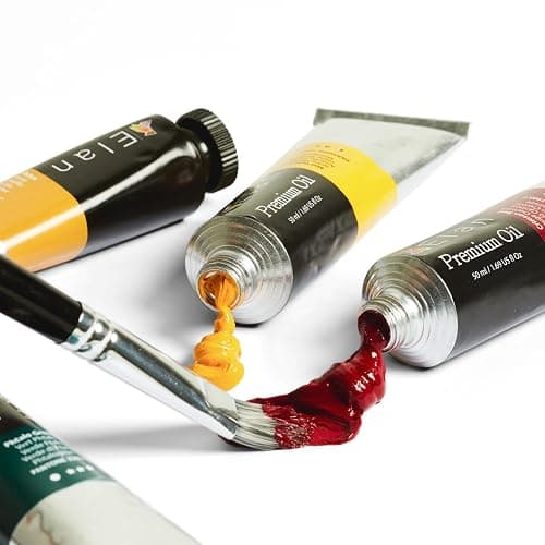 Elan Ölfarben Set, 24x Öl Farben Tuben 50ml Ungiftig, Oil Paint Set, Professionelle Qualität Ölfarben Starterset, Öl Farben Leinwand, Ölmalfarben thumbnail 4