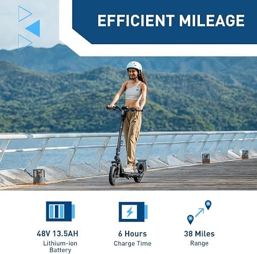 Hiboy S2 Pro/X300 Electric Scooter, 500W Motor, 10"/12" Tires, 25/38 Miles Range E Scooter, 19/23 Mph Folding Commuter Electric Scooter for Adults thumbnail 2