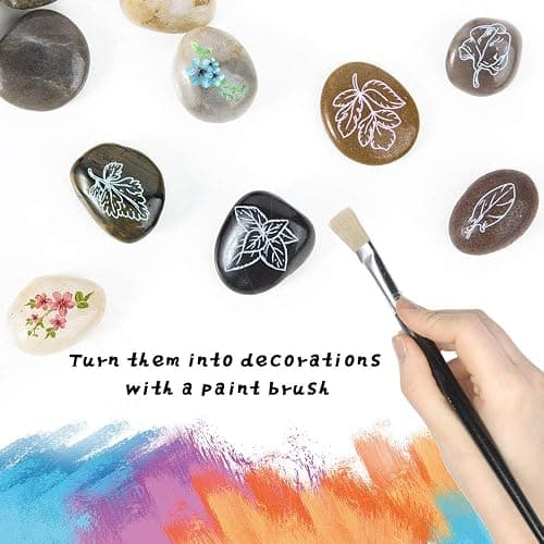OUPENG Pebbles Polished Gravel, Natural Polished Mixed Color Stones, 0.5-1.2 inch Small Decorative River Rock Stones 5 Pounds (80-Oz) thumbnail 6