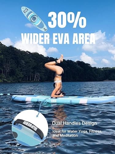 Niphean（Ultra-Light）Inflatable Paddle Board with (Beginner Friendly) StabilTrac Fin and Durable SUP Accessories, 10' Stand Up Paddle Boards for Adults & Youth, Versatile Yoga Paddle Board, Gift Ideas thumbnail 4