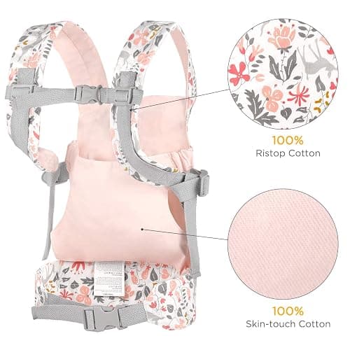 GAGAKU Baby Doll Carrier Front and Back Stuffed Animal Carriers for Little Girls - Pink thumbnail 9