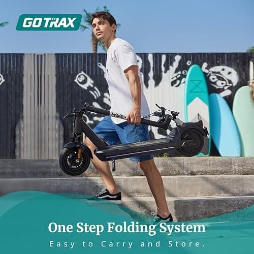 Gotrax ECLIPSE Electric Scooter for Adults, 10" Solid Tire, Max 28 Mile Range, 500w Motor up to 20Mph w/Electric Code Lock, High-Strength Aluminum Body & Long Battery Life, Foldable Commuting EScooter thumbnail 4