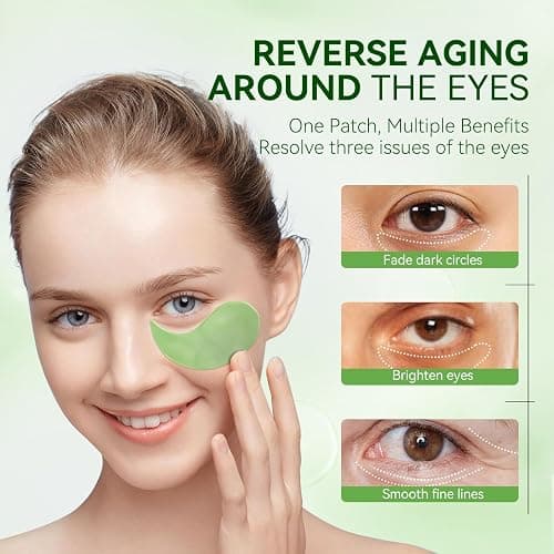 BREYLEE Aloe Vera Eye Masks– 60 Pcs - Puffy Eyes and Dark Circles Treatments – Look Younger and Reduce Wrinkles and Fine Lines Undereye, Improve and Firm eye Skin - Pure Natural Material Extraction thumbnail 6