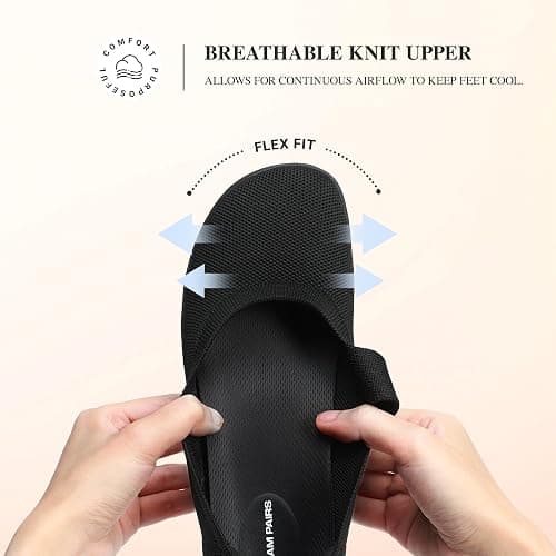 DREAM PAIRS Women's Mary Jane Wide Toe Ballet Flats | Stretchy knit barefoot, Breathable machine washable upper, Anti-slip flexible outsole, Adjustable elastic straps thumbnail 4