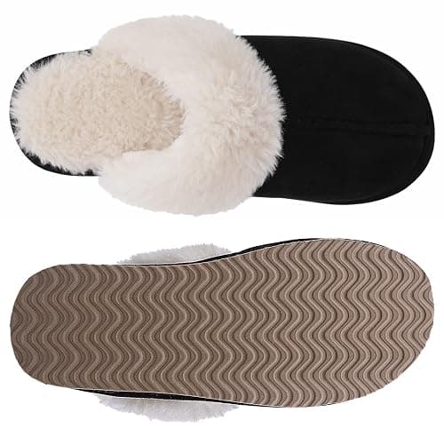 Litfun Women's Fuzzy Memory Foam Slippers Fluffy Winter House Shoes Indoor and Outdoor thumbnail 6