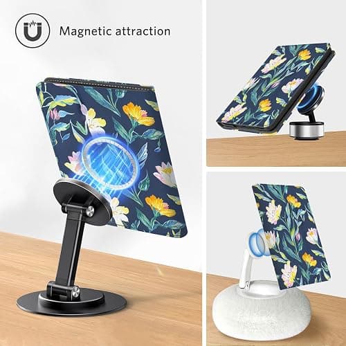 CoBak Stand Case for 7" Kindle Paperwhite 12th Gen 2024 and Kindle Colorsoft with Hand Strap - Compatible with iPhone MagSafe, for Samsung/Belkin/Anker Wireless Charging Pads, Durable, Auto Sleep Wake thumbnail 6