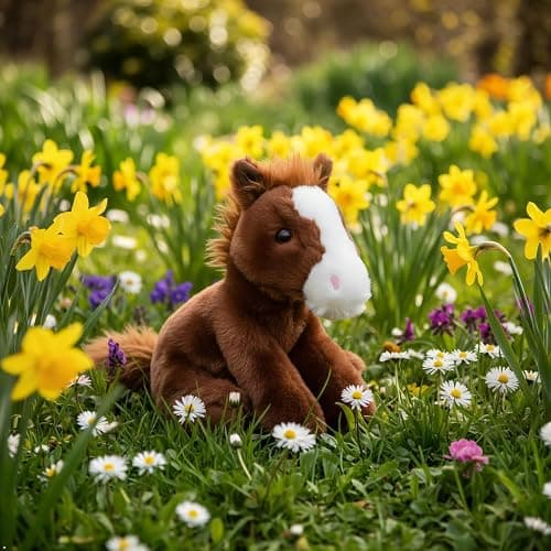 The Petting Zoo Floppy Horse Stuffed Animal Plushie, Gifts for Kids, Wild Onez Wildlife Animals, Horse Plush Toy 8 inches thumbnail 2