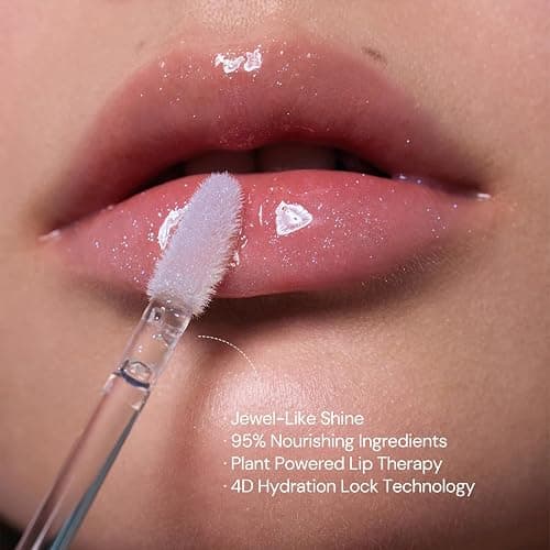 Flower Knows Shell's Jewel Nourishing Lip Glaze,Hydrating Lip Gloss with Hyaluronic,Moisturizing Plumping Oil,Non-Sticky Formula,0.16 fl.oz(P09 Coral Conch) thumbnail 4