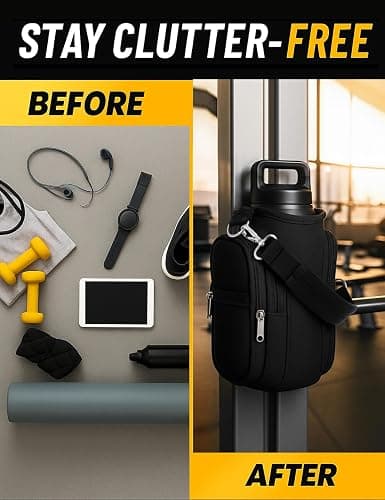 Magnetic Gym Bag for Men & Women - Water Bottle Holder, Crossbody Strap, Touchscreen Pocket & Creative Storage - Perfect for Gym, Running, Travel & Fitness Essentials thumbnail 6