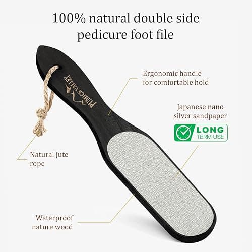 Pumice Stone Foot Scrubber - Pedicure Foot File with Handle for Dry Dead Skin - Callus Remover for Feet - Foot Scraper - Exfoliating Brush for Heels, Elbows, Hands thumbnail 2