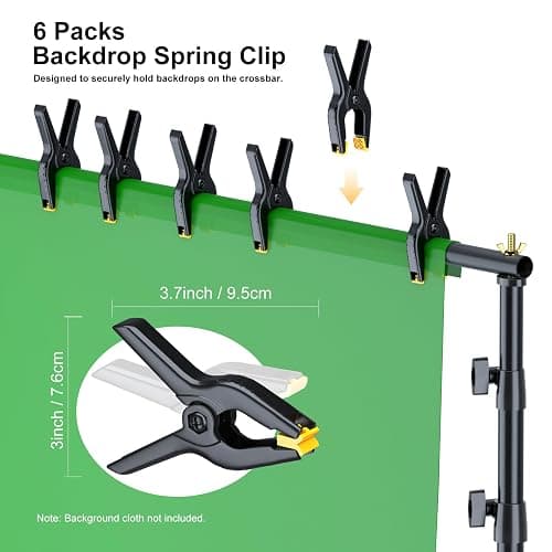 LINCO Backdrop Stand 10x7ft(WxH) Adjustable Photo Studio Back Drop Background Holder Frame with Clamps, SandBag, Carry Bag for Parties, Events, Photography, Photoshoot, Banner 4172 thumbnail 5