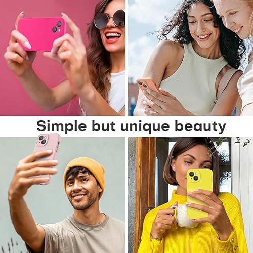 LOVE 3000 Designed for iPhone 14 Case, Premium Silicone with [Soft Anti-Scratch Microfiber Lining] Shockproof Protective Phone Case for Men Women Girls 6.1", Hot Pink thumbnail 2