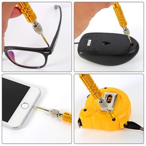 YANPLS Small Screwdriver Watch Glasses Mini Set, Micro Precision Tiny Screwdriver Set Small Screwdriver Set for Electronics Eyeglass (gold) thumbnail 6
