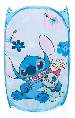 Jay Franco Disney Lilo and Stitch Pop Up Hamper - Mesh Laundry Basket/Bag with Durable Handles - Storage for Clothes and Toys - Image 1