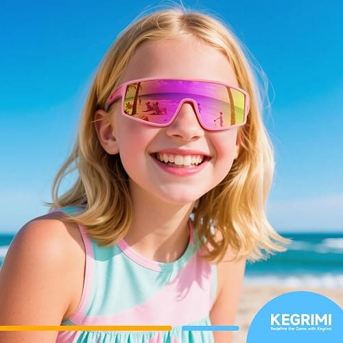 Kegrimi Kids Polarized Sunglasses Youth Baseball Sun Glasses for Boys Girls | Softball Glasses with UV Protection, Gifts for Toddler Boys, Sports Gear Baseball and Cycling Accessories for 3-12 Teen thumbnail 8