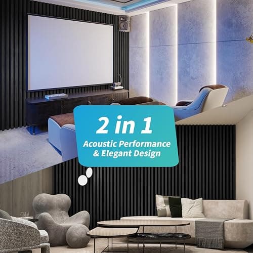 Art3d 4-Pack Acoustic Wood Slat Wall Panels for Interior Decor, 3D Fluted Sound Absorbing Wood Paneling for Accent Wall Ceiling Kitchen Living Room Bedroom Office, 23.6 x 11.8 inch Grey Oak thumbnail 7