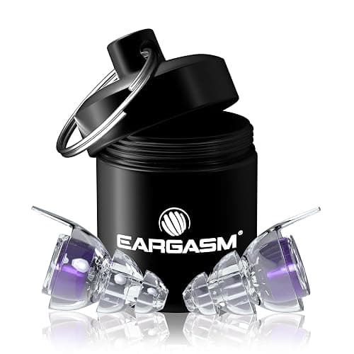 Eargasm High Fidelity Hyperviolet Purple Earplugs - Noise Reducing Ear-Plugs for Hearing Protection at Concerts, Music Festivals, Loud Environments, Live Events, Sporting Events - Image 1
