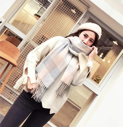 Mocasor Plaid Blanket Scarves for Women, Ladies Fashion Winter Warm Tartan d Long Checked Shawls and Wraps thumbnail 3
