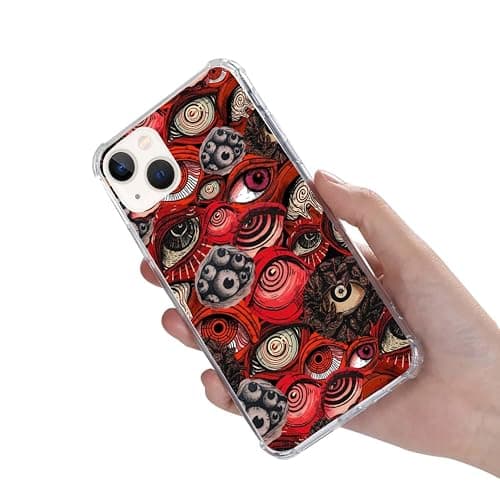 Liehad Psychedelic Gore Eyes Phone Case Compatible with iPhone 13, Scared Eyes Pattern Cover for Men Girls Women Boys, Shockproof Protective TPU Case for iPhone 13 thumbnail 2