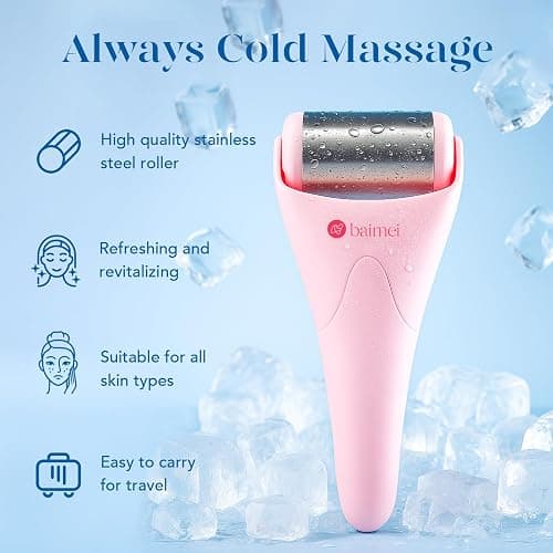 BAIMEI IcyMe Stainless Steel Ice Roller for Face & Gua Sha Facial Tools, Soothes Puffiness, Self - Care Gift for Women thumbnail 4