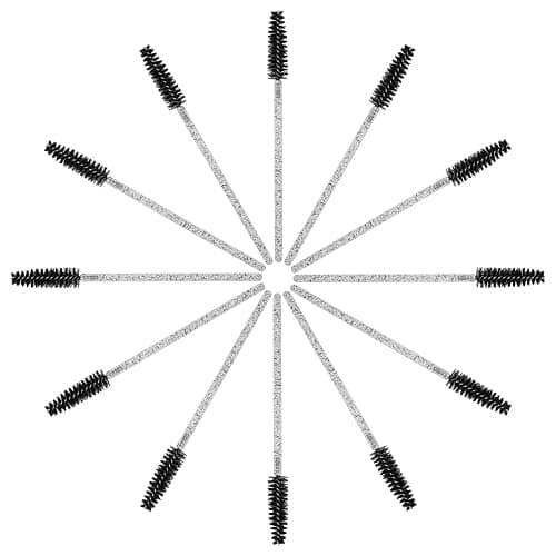 CHEFBEE 100PCS Disposable Eyelash Brush, Mascara Wands Makeup Brushes Applicators Kits for Eyelash Extensions and Eyebrow with Container (Black) thumbnail 7