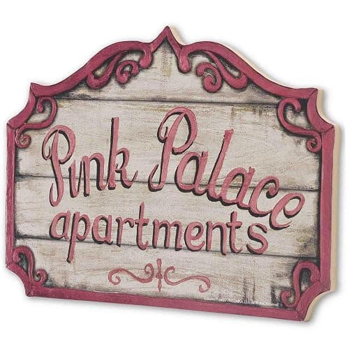 Coraline Pink Palace Apartments Decorative Wood Wall Decor - Vintage Coraline Sign for Home thumbnail 3