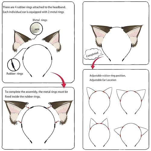 WanwanHut Faux Fur Cat Ears Hairband Soft Plush Animal Ear Headband for Cosplay, Halloween, Party & Daily Wear thumbnail 7